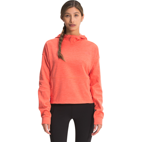 The North Face Canyonlands Pullover Crop Sweat Shirt for Women Emberglow Orange Heather Medium